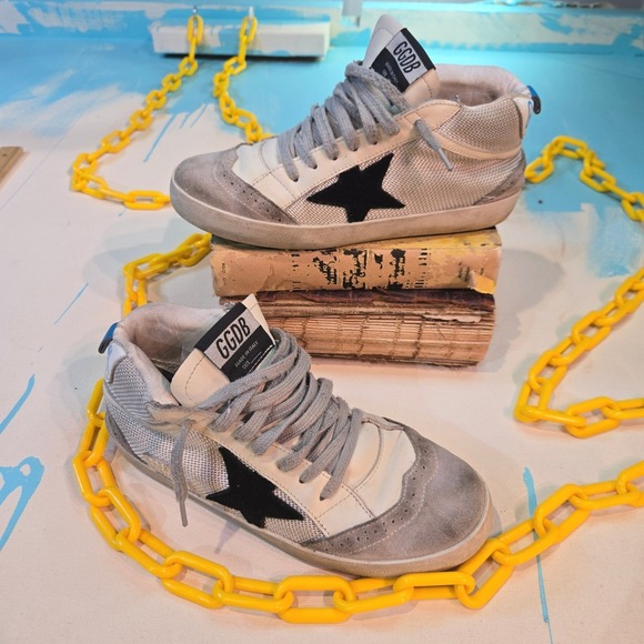 Golden Goose Shoes Mid Star Size 39 Sneakers Distressed Skater Made In Italy GUC - Picture 1 of 16